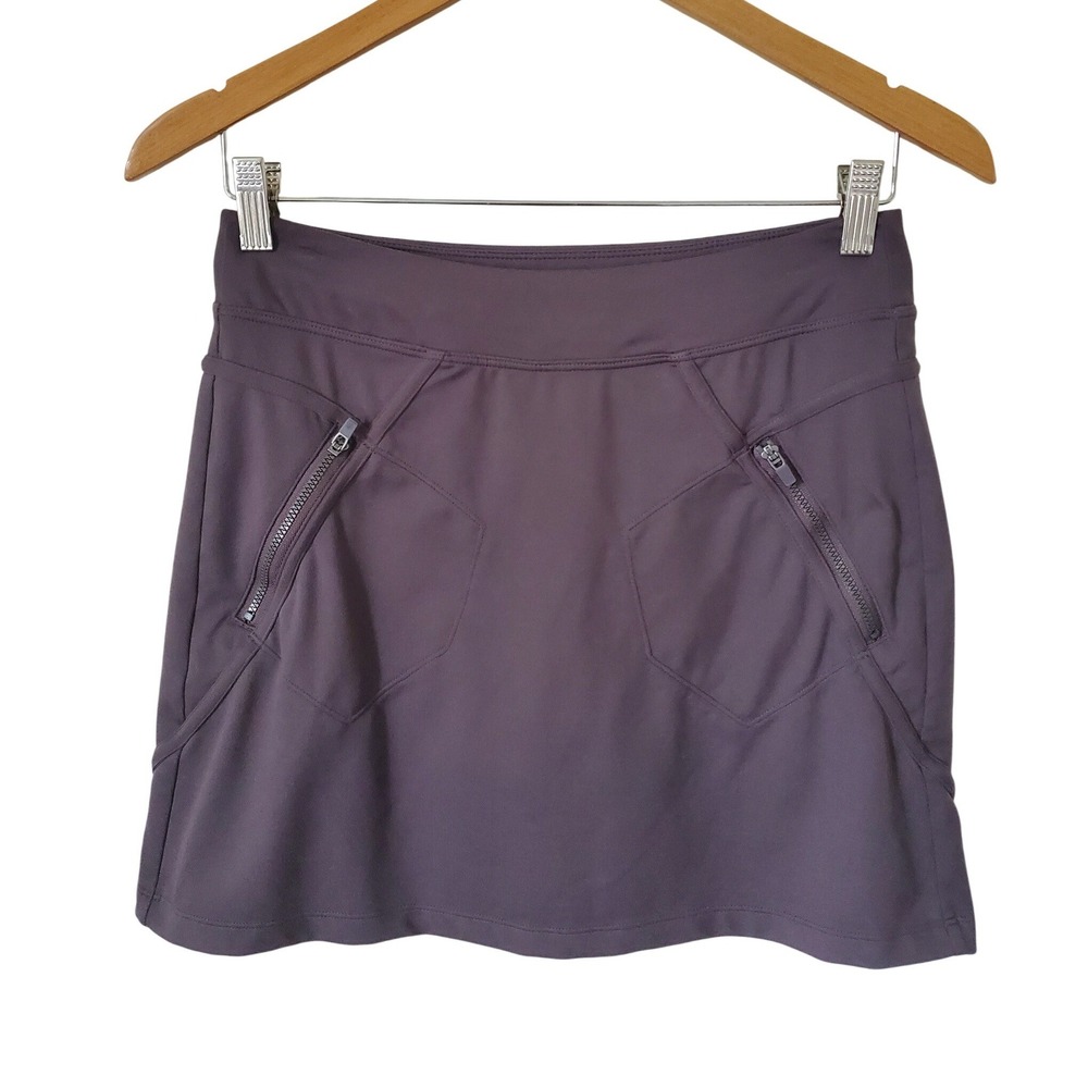 Athleta Trailside Skort XS Zip Pockets Activewear‎ Golf Tennis Pickleball Brown